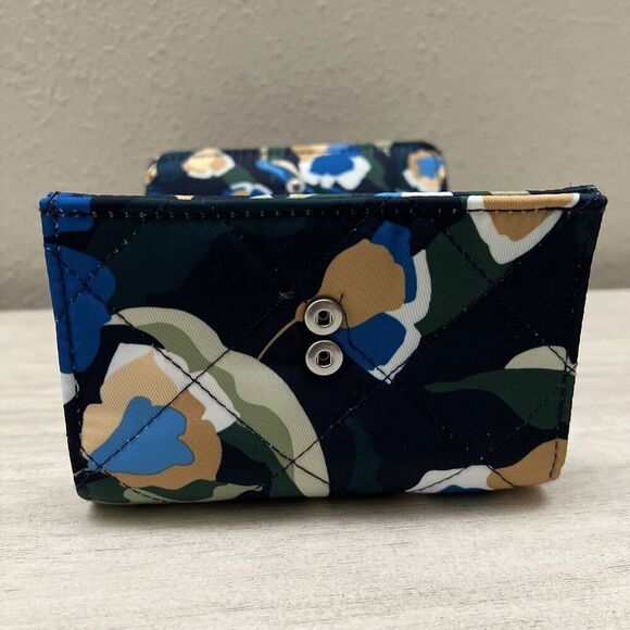 Vera Bradley Performance Twill Riley Compact Wallet RFID Immersed Blooms - Picture 8 of 11